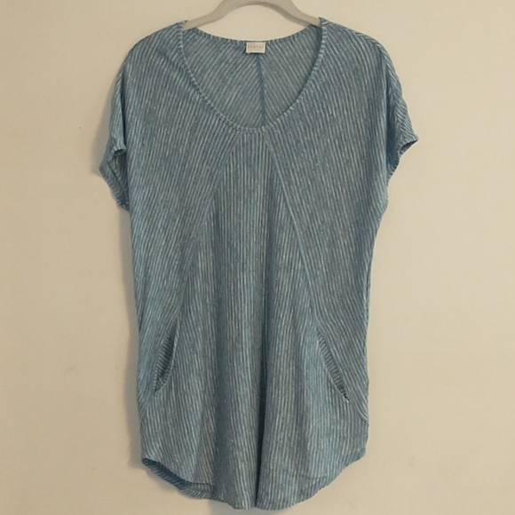Poetry Fashion UK linen tunic with pockets US 6